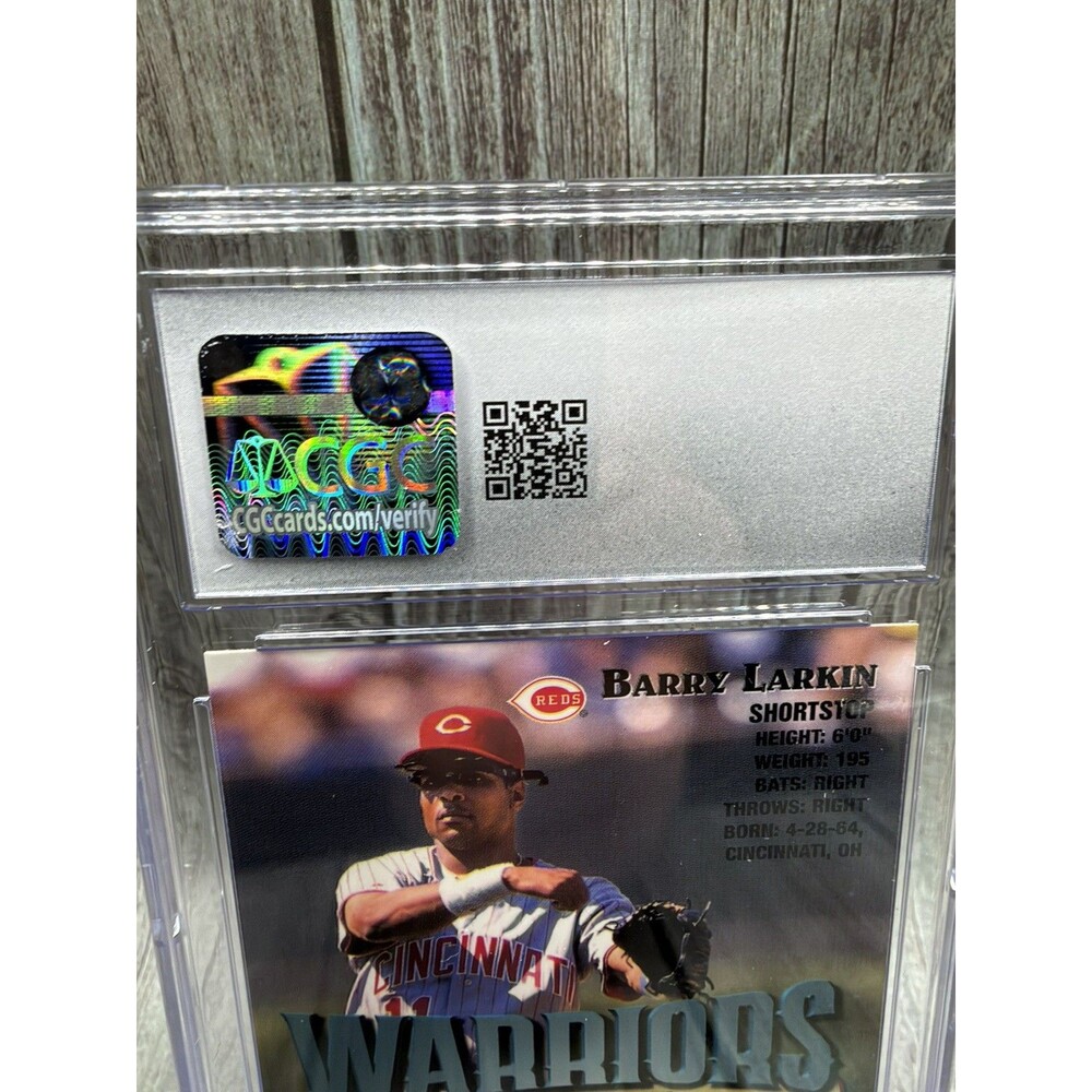 1997 Topps Finest - Common - Bronze Barry Larkin #66 Refractor - Picture 9 of 10